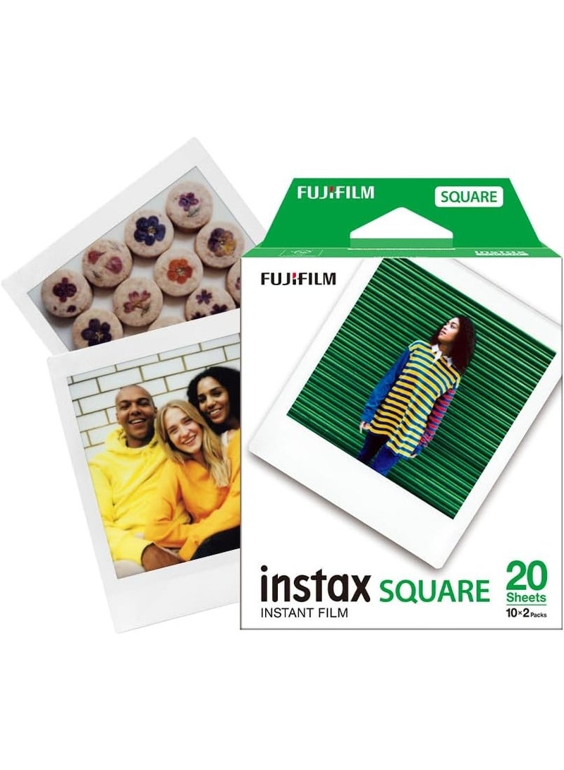 إنستاكس فيلم تصوير انستاكس فوري مربع الشكل من فوجي فيلم (عبوة 2 قطعة) - Image 1